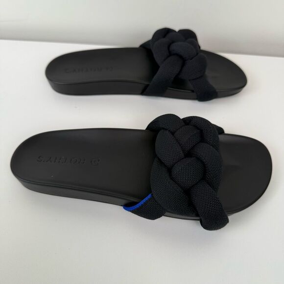 Rothy’s Black Bubble Slides Sandals Women's size 6.5 - Picture 4 of 9